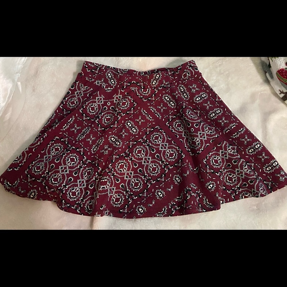 Maroon and Black Aeropostale Skirt